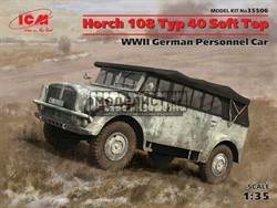 Германский армейский автомобиль Horch 108 Typ 40 с поднятым тентом