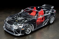 1/24 Lexus LFA "Full View", с прозрачным  корпусом