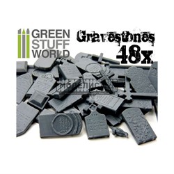 48x Gravestones Plastic Set