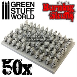 50x Resin Burning Skulls