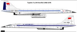 Декаль Туполев Ту-144 Аэрофлот