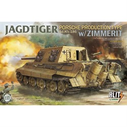 Немецкая САУ Jagdtiger Sd.Kfz.186 Porsche with Zimmerit (2 в 1)