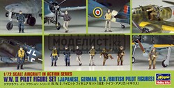 W.W.II PILOT FIGURE SET (JAPANESE, GERMAN, U.S., BRITISH PILOT FIGURES)