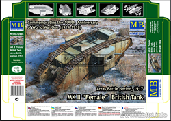 MK II "Female" British Tank Arras Battle period, 1917