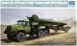 Soviet ZiL-131V tow 2T3M1 trailer with 8K14 missile 01081 - фото 46585