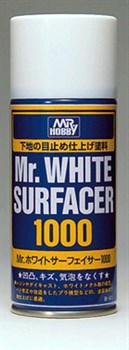 Краска-грунтовка в баллончиках  Mr.WHITE SURFACER 1000 170мл