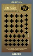 Немецкие чёрные кресты для наземной техники. Сет 1.2 Основа для белых крестов из набора HDF-MP-3513 - фото 10451