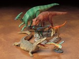 1/35 Mesozoic Creatures 6 фигур (Детеныши Parasaurolohus и Tyrannosaurus, Oviraptor, Hypsilophodon, крокодил и птица Archaeopteryx) - фото 26151