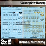 Waterslide Decals - Roman Numerals - фото 26894