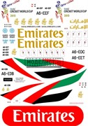 Декаль Эйрбас А-380 Emirates ICC World Cup 2015 - фото 32577