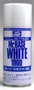 Краска-грунтовка в баллончиках  Mr.BASE WHITE 1000 180мл - фото 8823