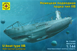 Немецкая  подводная  лодка  тип  IIB (1:144) - фото 9780